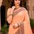 Sangam prints peach cotton blend woven work traditional saree