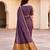 Sangam prints violet cotton blend woven work traditional saree