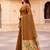 Sangam prints mustard brown cotton blend woven work traditional saree