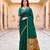Sangam prints emerald green cotton blend woven work traditional saree