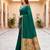 Sangam prints emerald green cotton blend woven work traditional saree
