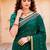 Sangam prints emerald green cotton blend woven work traditional saree