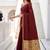 Sangam prints maroon cotton blend woven work traditional saree