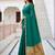 Sangam prints emerald green cotton blend woven work traditional saree