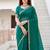 Sangam prints emerald green cotton blend woven work traditional saree