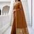 Sangam prints mustard brown cotton blend woven work traditional saree
