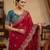 Pink Color embroidery And sequence work Satin Saree