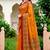 Sangam prints mustard yellow cotton blend woven work traditional saree