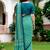 Sangam prints mint green cotton blend woven work traditional saree