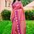 Sangam prints rose pink silk woven work traditional saree