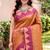 Sangam prints copper brown silk woven work traditional saree