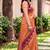 Sangam prints copper brown silk woven work traditional saree