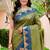 Sangam prints olive green silk woven work traditional saree