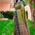 Sangam prints olive green silk woven work traditional saree