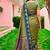 Sangam prints olive green silk woven work traditional saree
