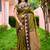 Sangam prints dark olive green silk woven work traditional saree