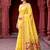 Sangam prints yellow cotton blend woven work traditional saree