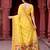 Sangam prints yellow cotton blend woven work traditional saree