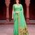 Sangam prints mint green cotton blend woven work traditional saree