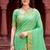 Sangam prints mint green cotton blend woven work traditional saree