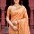 Sangam prints peach cotton blend woven work traditional saree