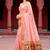 Sangam prints baby pink cotton blend woven work traditional saree