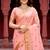 Sangam prints baby pink cotton blend woven work traditional saree