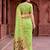 Sangam prints parrot green cotton blend woven work traditional saree
