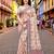 Sangam prints ivory beige cotton blend woven work traditional saree