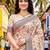Sangam prints ivory beige cotton blend woven work traditional saree