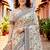 Sangam prints purple cotton blend woven work traditional saree