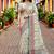 Sangam prints green cotton blend woven work traditional saree