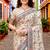 Sangam prints red cotton blend woven work traditional saree