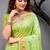 Sangam prints green cotton blend woven work traditional saree