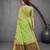 Sangam prints green cotton blend woven work traditional saree