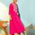 Women's Beautiful Embroidery Work Gold Silk Fabric Flared Anarkali Pant and Dupatta Set