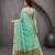 Sangam prints mint green cotton blend woven work traditional saree