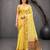 Sangam prints yellow cotton blend woven work traditional saree