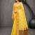 Sangam prints yellow cotton blend woven work traditional saree