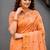 Sangam prints peach cotton blend woven work traditional saree