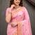 Sangam prints pink cotton blend woven work traditional saree