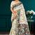Sangam prints gray cotton blend woven work traditional saree