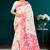 Sangam prints pink cotton blend woven work traditional saree