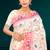 Sangam prints pink cotton blend woven work traditional saree
