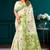 Sangam prints green cotton blend woven work traditional saree