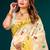 Sangam prints yellow cotton blend woven work traditional saree