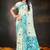 Sangam prints sea green cotton blend woven work traditional saree