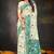 Sangam prints mint green cotton blend woven work traditional saree