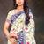 Sangam prints violet cotton blend woven work traditional saree