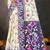 Sangam prints violet cotton blend woven work traditional saree